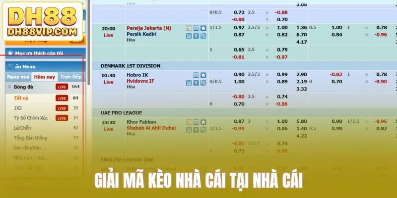 Giải Mã Kèo Nhà Cái DH88 - Cách Đọc Kèo Chuẩn Nhà Cái - ovixo.vip