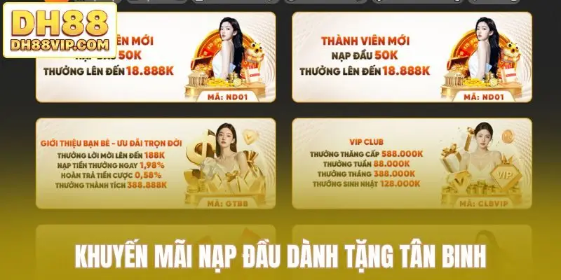 Khuyến Mãi Nạp Đầu Tại DH88 - Đem Lại Nhiều Cơ Hội Hấp Dẫn - ovixo.vip